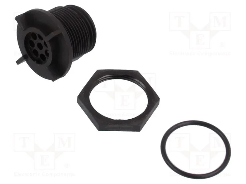 Conector: redondos, tomada, f&ecirc;mea, PIN: 8, sem co.
