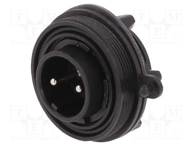 Conector: redondos, tomada, macho, PIN: 2, rosca .