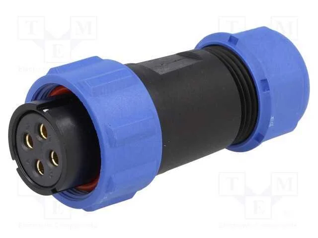 Ficha, SP21, f&ecirc;mea, PIN: 4, IP68, 7&divide;12mm, 10A, te.