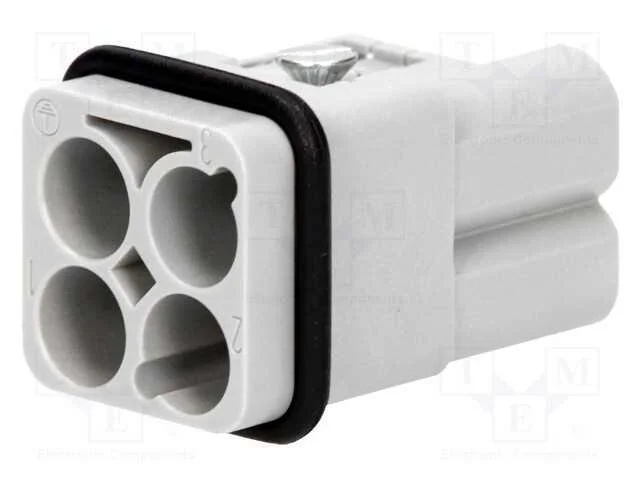 Conector: Hdc, Inserto de Contatos, Macho, Han Q, Pin: 4, 3+Pe, 400v