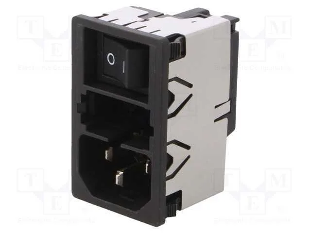 Conector: de alimenta&ccedil;&atilde;o, tomada, macho, 10A, 250.