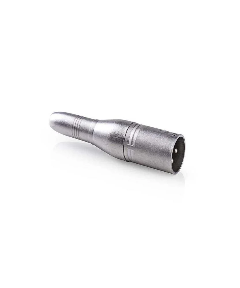 Adaptador Xlr Xlr Macho de 3 Pinos  6,35mm Feminino  Niquelado  Direto  Prata  10 Pe&ccedil;as