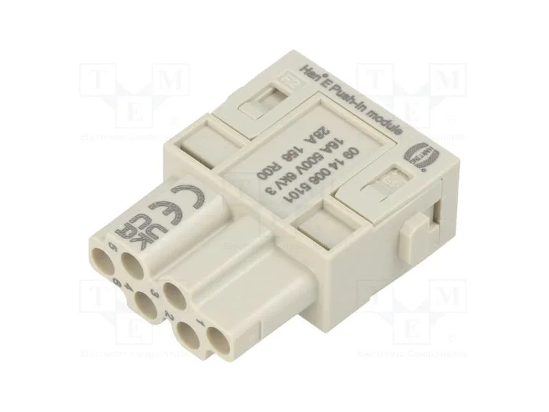 Conector: Hdc; M&oacute;dulo; F&ecirc;mea; Han-Modular&reg;; Pin: 6; Push-In; 16a