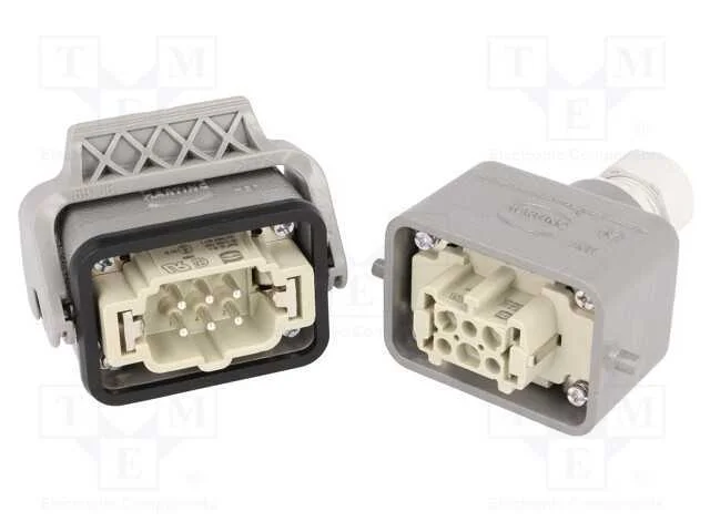 Conector: HDC, macho + f&ecirc;mea, Han Kit, PIN: 6, 6+.