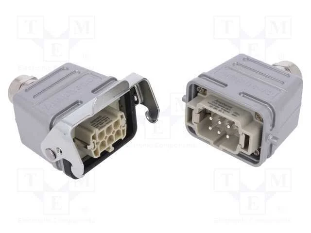 Conector: HDC, macho + f&ecirc;mea, C146, PIN: 6, 6+PE,.