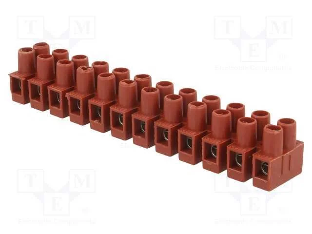 Bloco Terminal; Terminal Parafusado; 2,5mm2; 250v; Faixas: 12