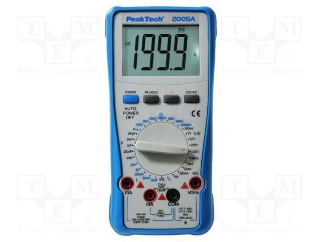 Mult&iacute;metro Digital; Lcd; 3,5 D&iacute;gitos (1999); -20&divide;1000&deg;c