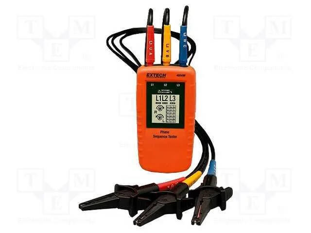 Verificador: Sequ&ecirc;ncia das Fases; Lcd; 40&divide;600vac; Freq: 15&divide;400hz