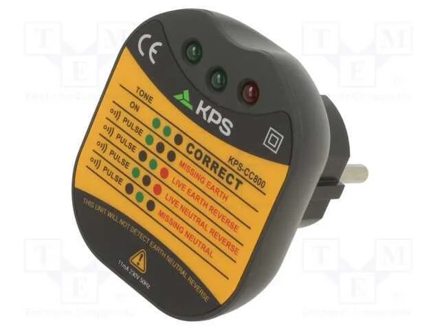 Verificador: tomada de rede, d&iacute;odos LED, 50&divide;60Hz,.