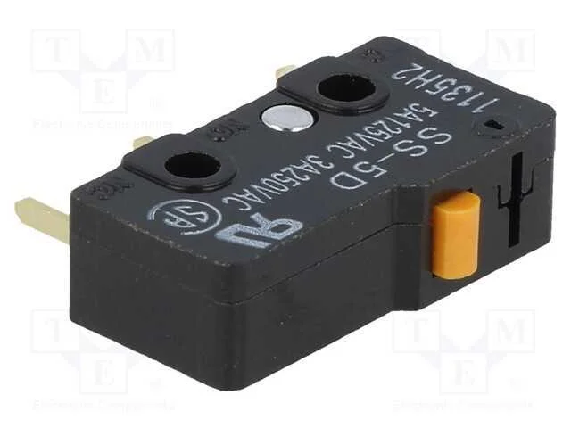 Microinterruptor Snap Action, Sem Alavanca, Spdt, 5a/125vac