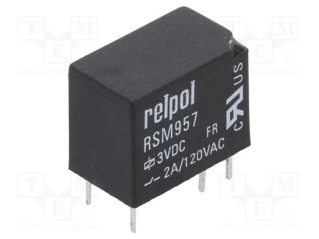 Rel&eacute;: Eletromagn&eacute;tico, Spdt, Ubobina : 3vdc, 2a, 2a/120vac, Pcb