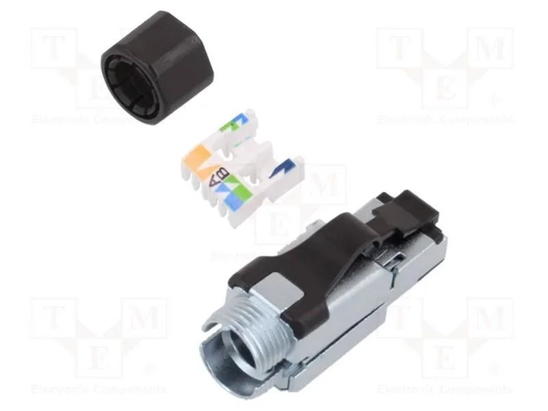 Ficha, Rj45, Pin: 8, Cat: 6, Blindadas, Sistema: 8p8c, com Cabo