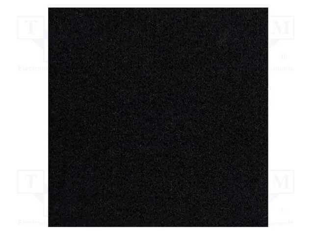 Tecido de estofo, Dim: 1500x700mm, Thk: 3mm, preta