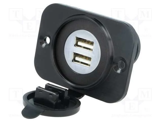 Alimentador de autom&oacute;vel, USB A tomada x2, Tens.a.