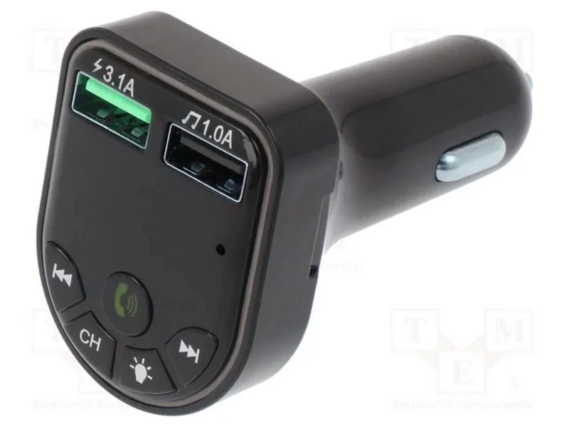 Transmissor FM, USB A tomada x2, 5V/1A,5V/3,1A, p.