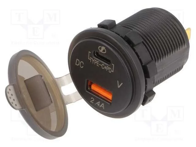 Alimentador de autom&oacute;vel, Tomada USB A,Tomada USB.