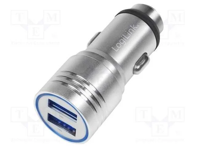 Alimentador de autom&oacute;vel, USB A tomada x2, Tens.a.