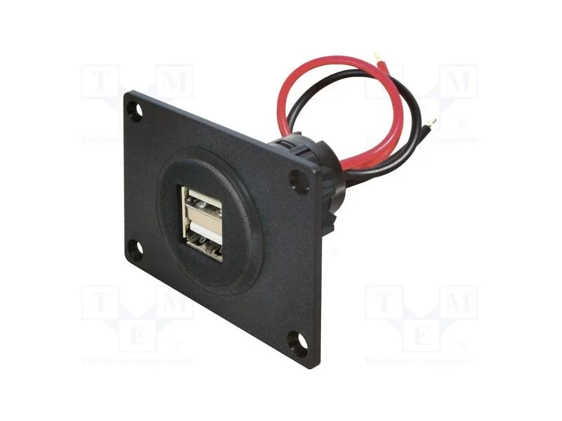 Alimentador de autom&oacute;vel, USB A tomada x2, Inom: .