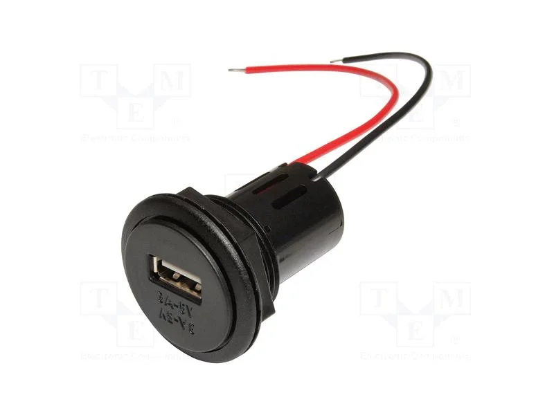 Alimentador de autom&oacute;vel, Tomada USB A, Inom: 3A,.