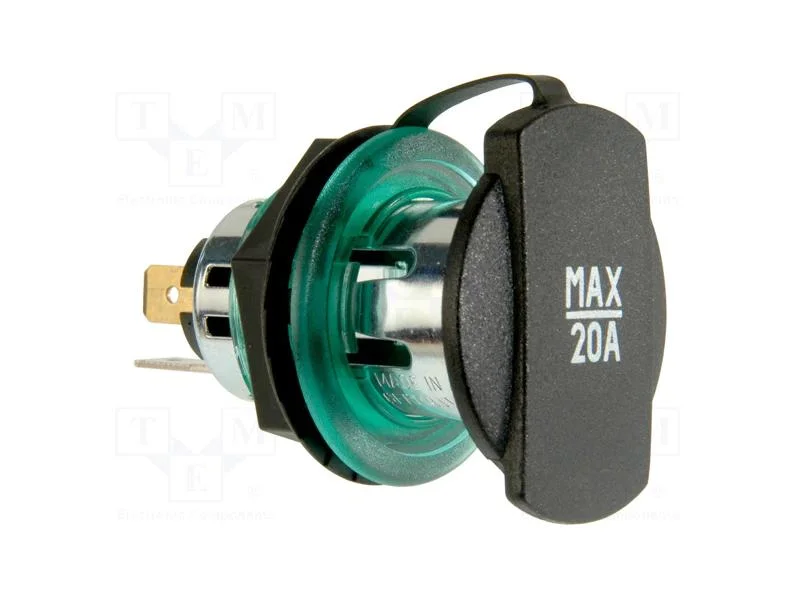 Adaptador de Tomada de Isqueiro de Autom&oacute;vel, 20a, Verde