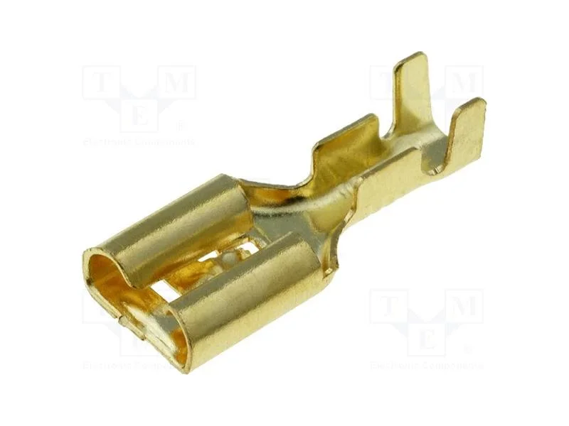 Conetor: Plano, 6,3mm, 1&divide;2,5mm2, com Trava, F&ecirc;mea