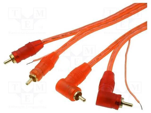 Cabo, Rca Ficha X2,Ficha Angular Rca X2,Comando, 5m