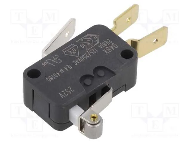 Microinterruptor Snap Action; com Alavanca (Com Rolo); Spdt