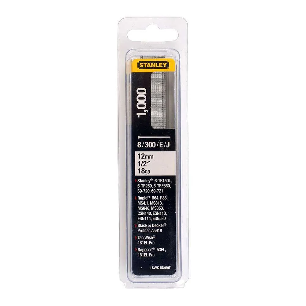 Caixa 1000 Pregos/Brad 8/300/E/Tipo J - 12mm 1-Swk-Bn050t Stanley