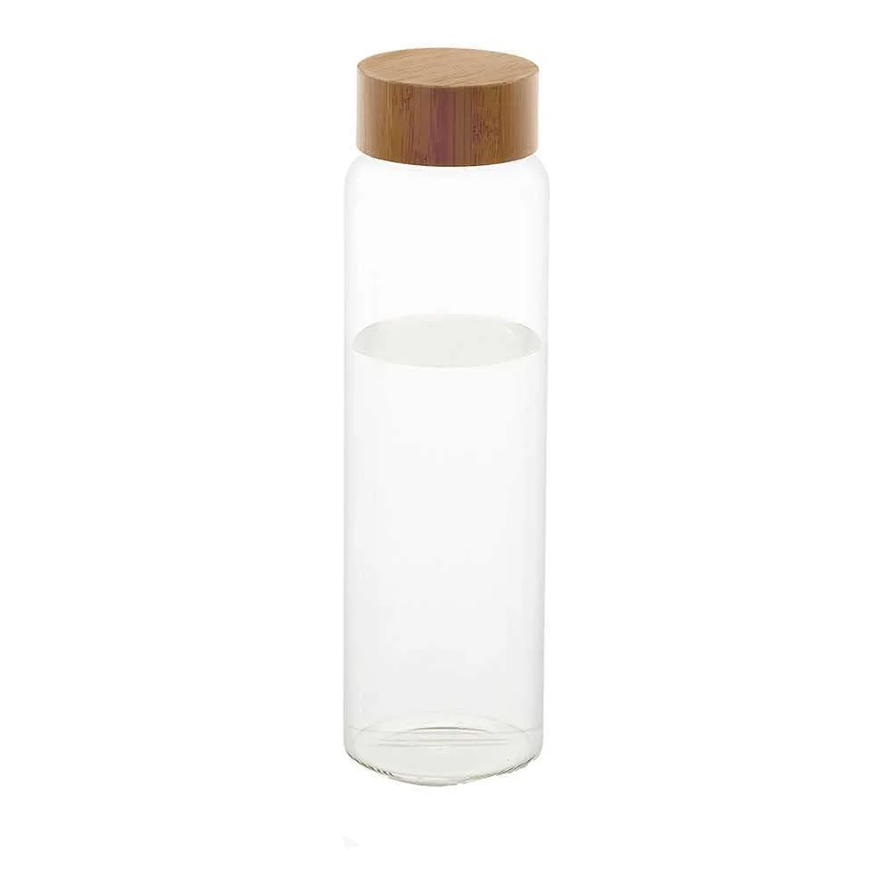 Garrafa de Vidro T/Bambu &Oslash;8x26,5 1l Ms70099 Andre.