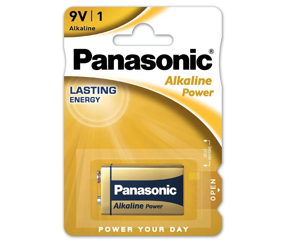 Pilha Alcalina Panasonic 6lr61, Block 9v