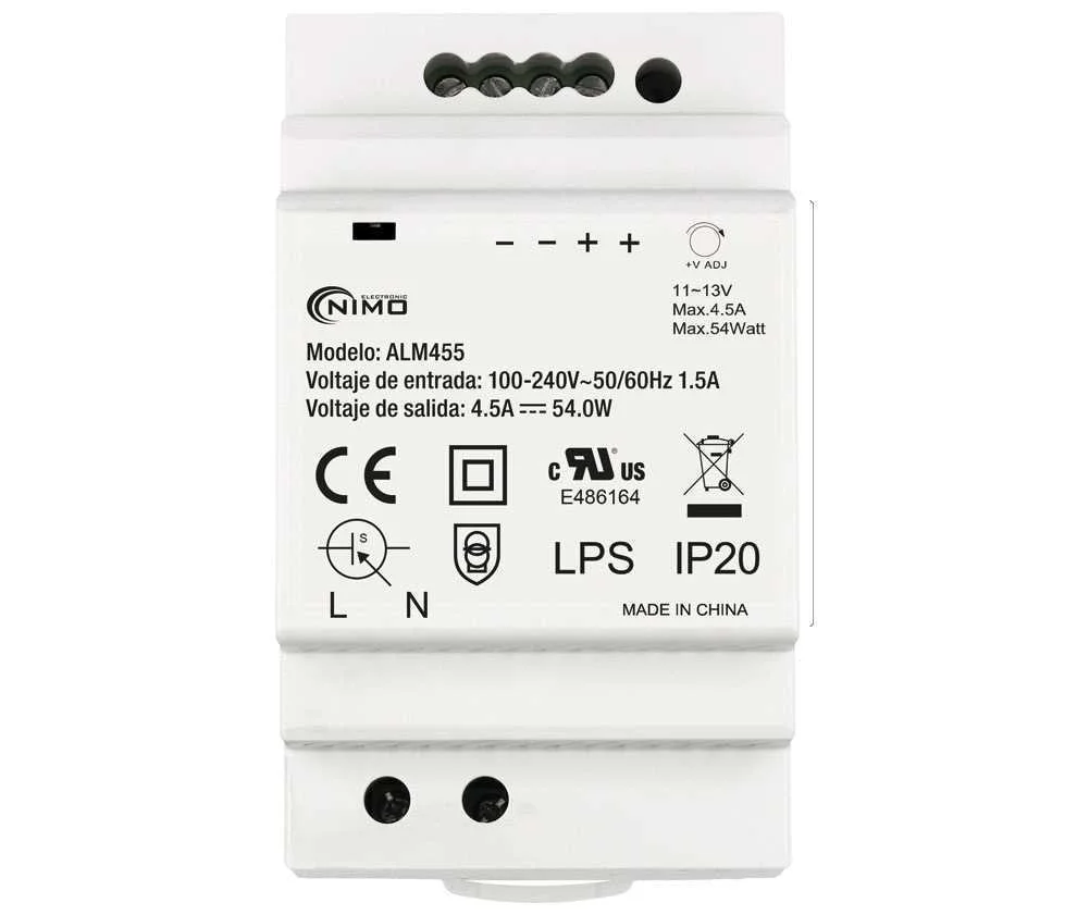 Fuente de Alimentaci&oacute;n Conmutada Carril Din 12v/4.