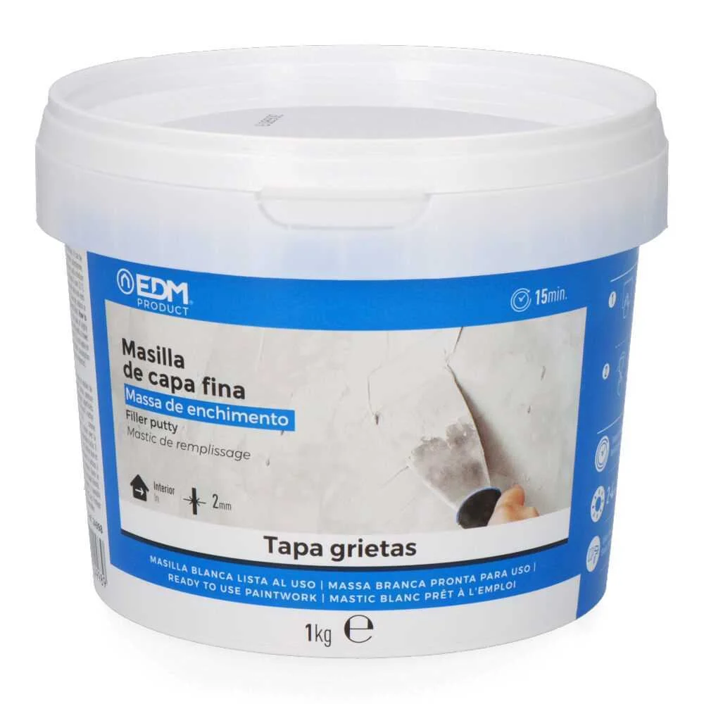 Massa de Enchimento Camada Fina Pronta a Usar 1kg Edm.