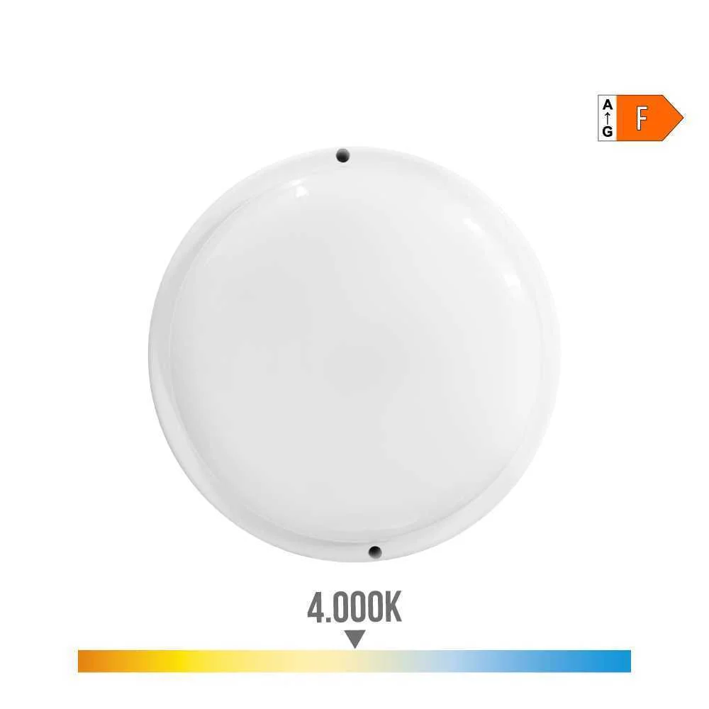 Aplique Redondo LED 18w 1820lm 4000k &Oslash;20,8x4,8cm .
