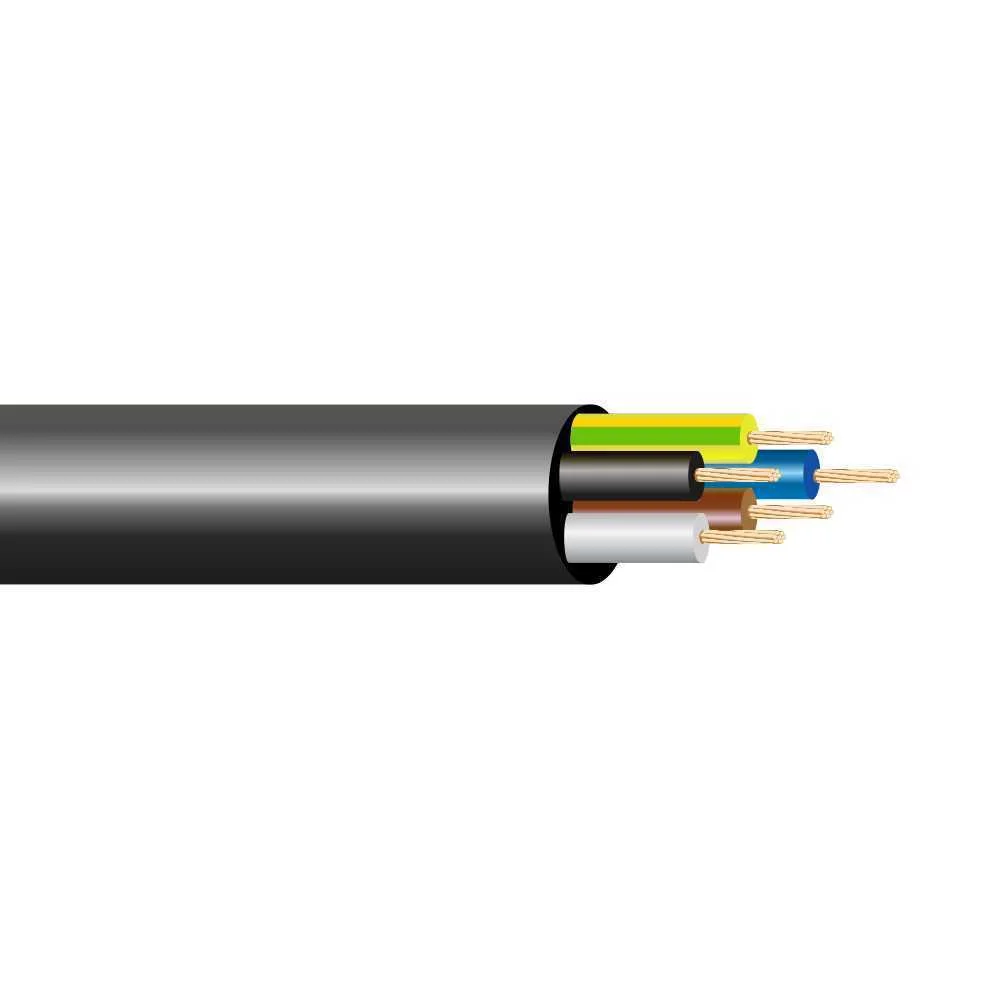 Mangueira 6x0,75mm H05vv-F 50v Preta Euro/Mts 100mt