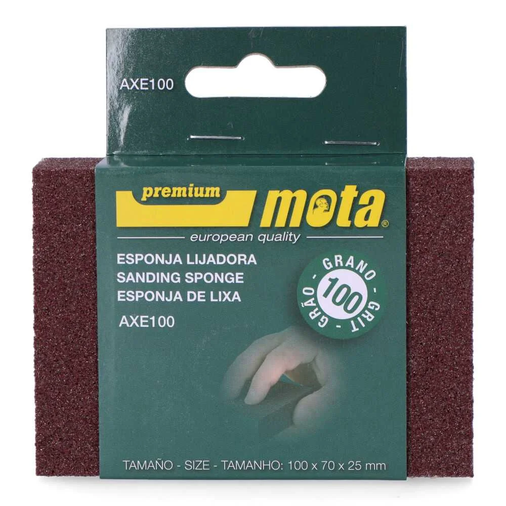 Lixa Esponja Oxido de Alum&iacute;nio Gr&atilde;o 100 Axe100 Mota