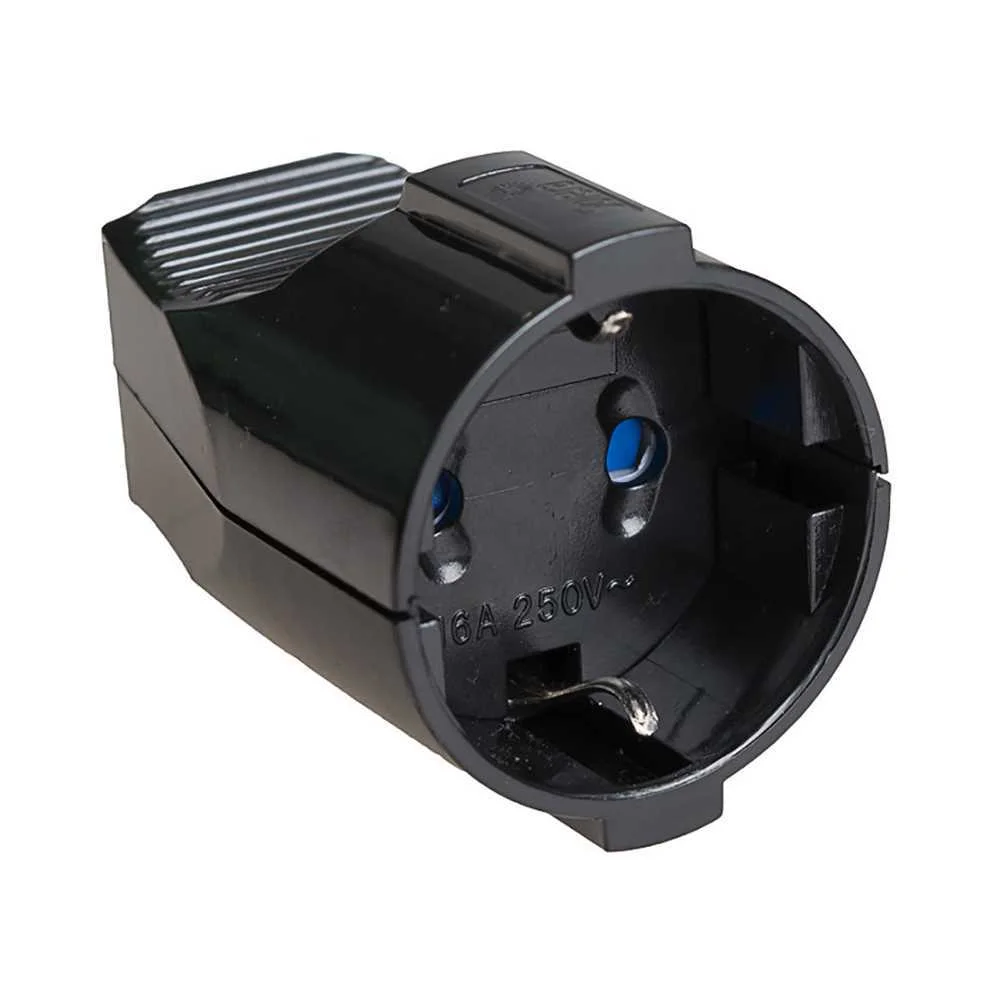 Tomada A&eacute;rea T/Tl 16a 250v Ip20 Preto. Solera 501.