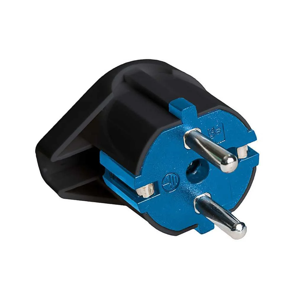 Ficha Schuko Sa&iacute;da Lateral 16a 250v T/Tl 4,8mm Pr.