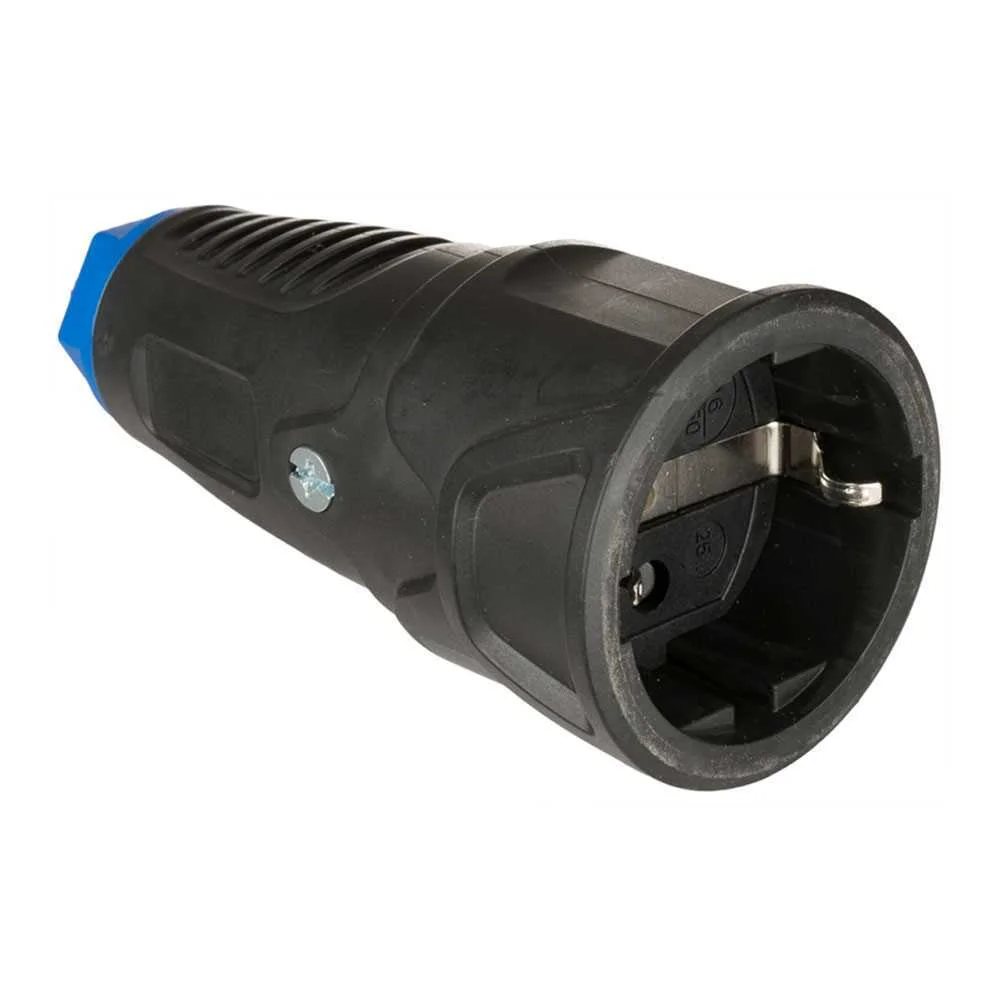 Tomada A&eacute;rea de Borracha 16a 250v T/Tl Ip20 4,8mm Preto Solera 17