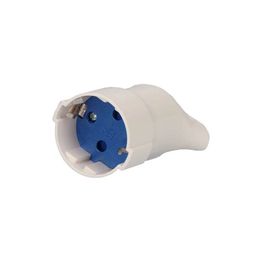 Tomada Schuko 4,8mm 16a 250v T/Tl Branco. com Anel para Facilitar a Extra&ccedil;&atilde;o. Solera 5019a