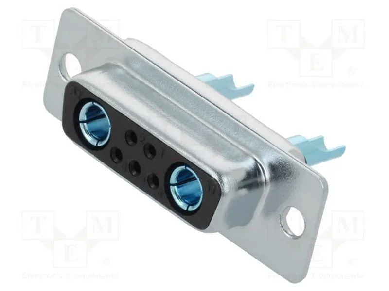 D-Sub especiais, PIN: 7(2+5), ficha, f&ecirc;mea, com c.