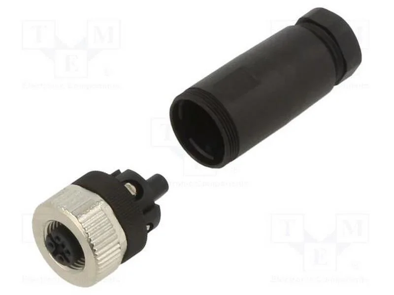 Ficha, M12, Pin: 5, F&ecirc;mea, C&oacute;digo A-Devicenet / Canopen, com Cabo