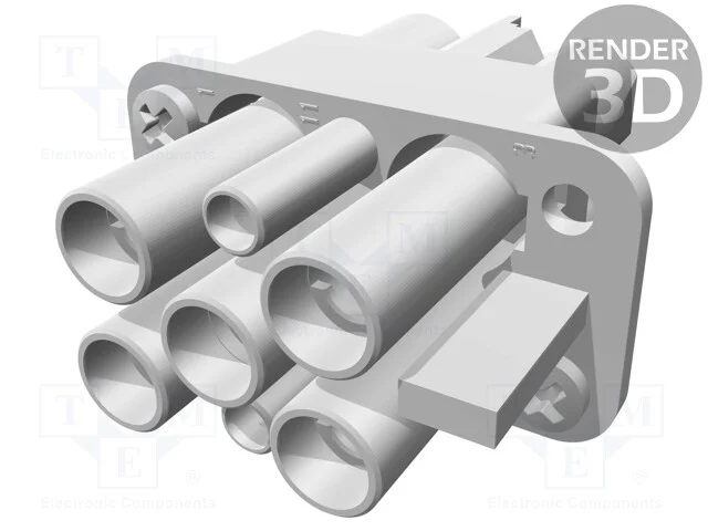 Conector: HDC, inserto de contatos, f&ecirc;mea, Han Q,.