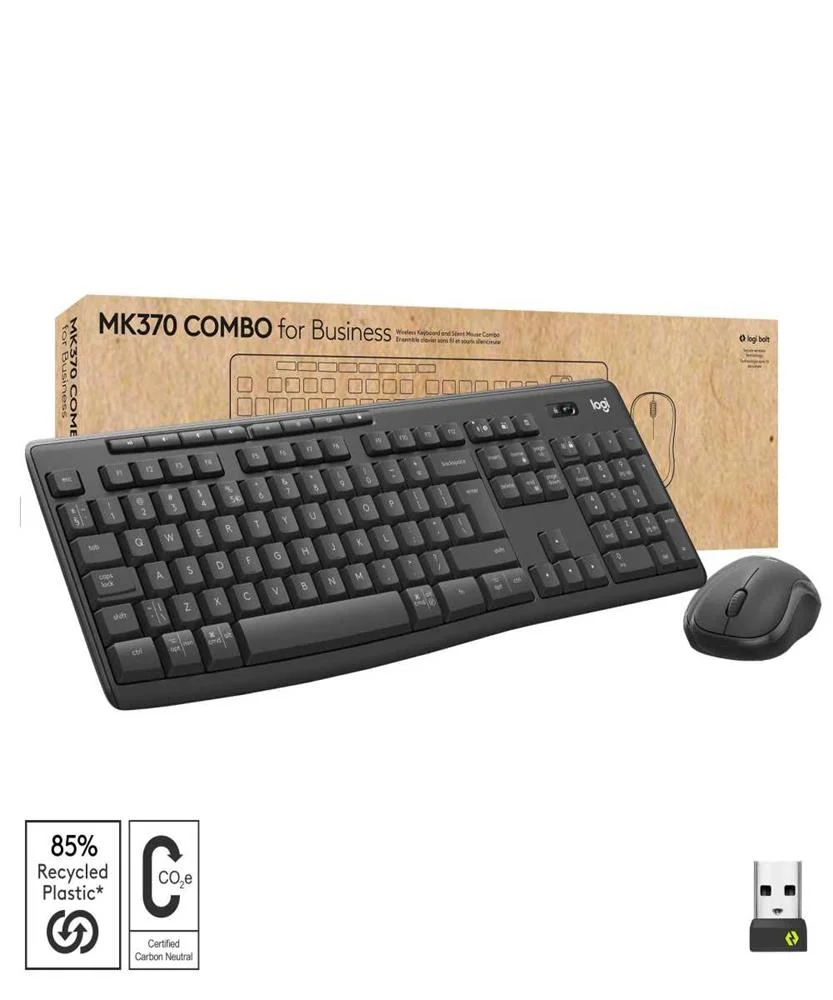 Logitech Wireless Keyboard+Mouse Mk370 Black F. Business
