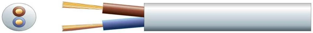 Pvc de Rede Redonda com 2 N&uacute;cleos, 2 X 24/0,2 Mm, 6a, 6,35 Mm, Branco, 100 M