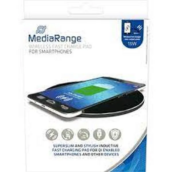 Carregador r&aacute;pido indutivo Mediarange. F. Smartph.