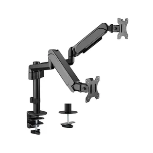 Bra&ccedil;o de Montagem Ajust&aacute;vel para 2 Ecr&atilde;s de Secret&aacute;ria Gembird 17"-32" At&eacute; 9 Kg