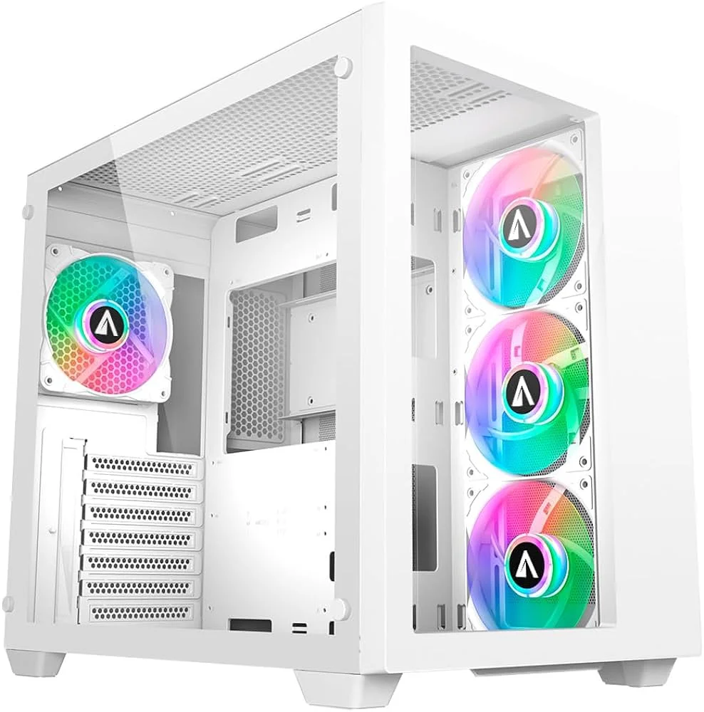 Abysm Caixa Atx Danube Sava 285 Bx203 Argb Tempered Glass White