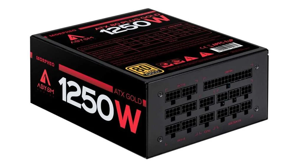 Fonte de Alimenta&ccedil;&atilde;o Morpheo Atx 1250w Full Modular Preto - Abysm