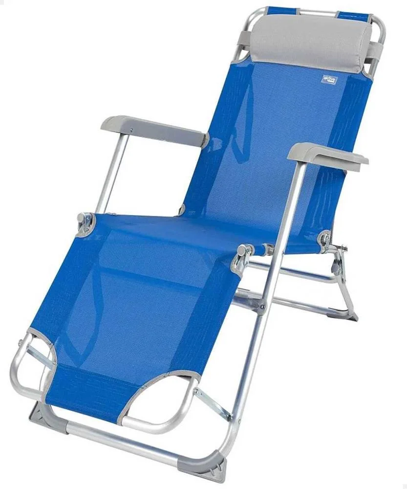 Espregui&ccedil;adeira reclin&aacute;vel Aktive Azul 153 x 33 x.
