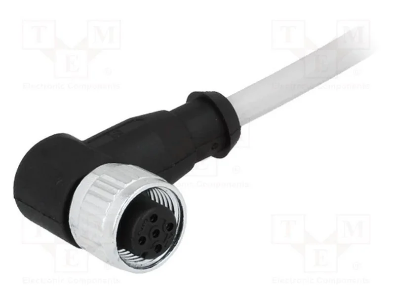 Ficha, M12, Pin: 5, F&ecirc;mea, C&oacute;digo A-Devicenet / Canopen, 10m, Fios